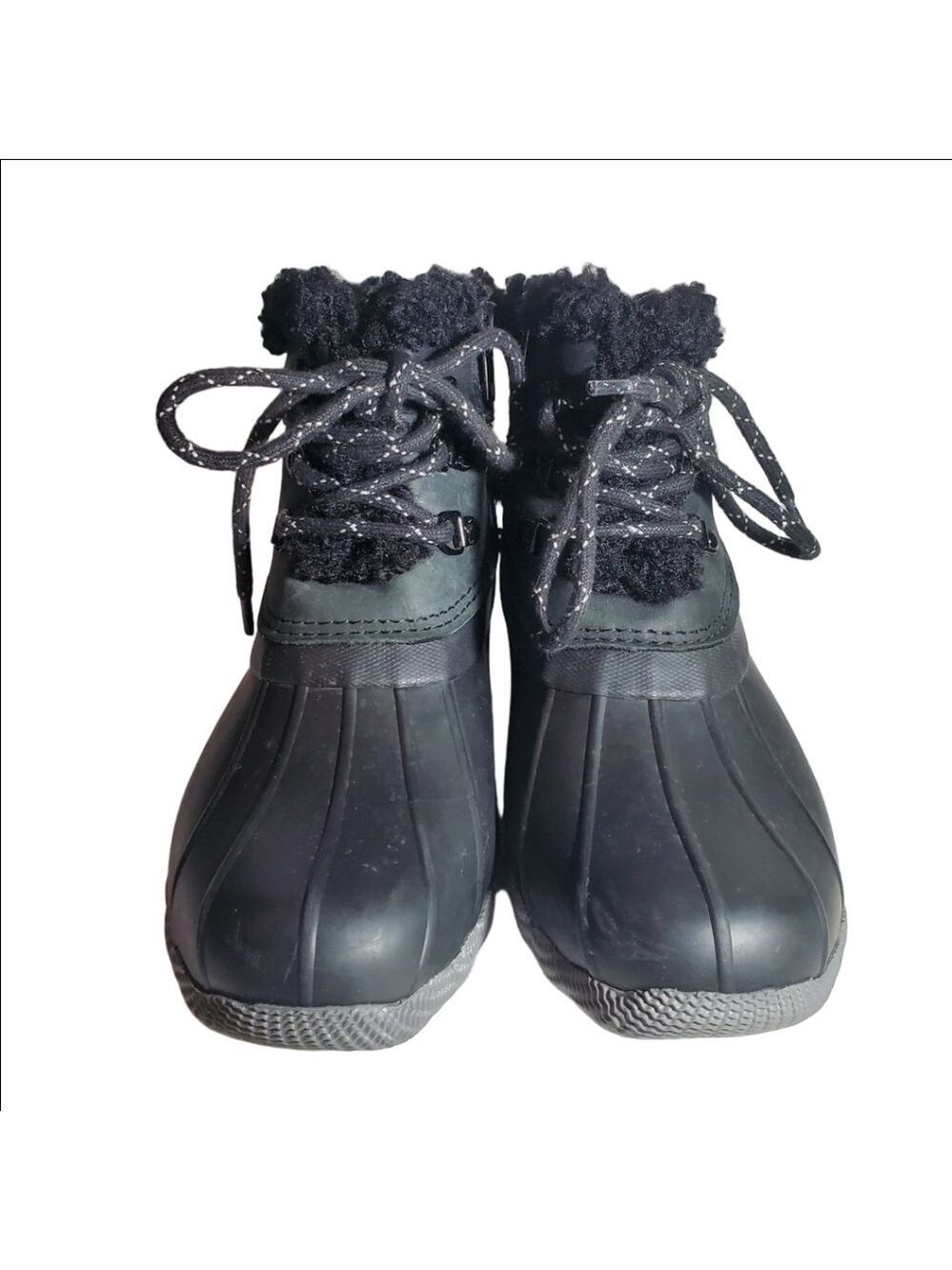 SPERRY Saltwater Alpine Bootie All Weather Rubber Duck Shell Rubber Outsole EUC - Picture 2 of 10